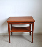 Danish Mid-Century Occasional Teak Folding Side Table by Børge Mogensen, 1950s