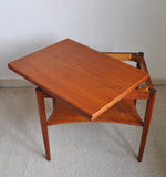Danish Mid century Occasional Teak Folding Side Table, 1960s