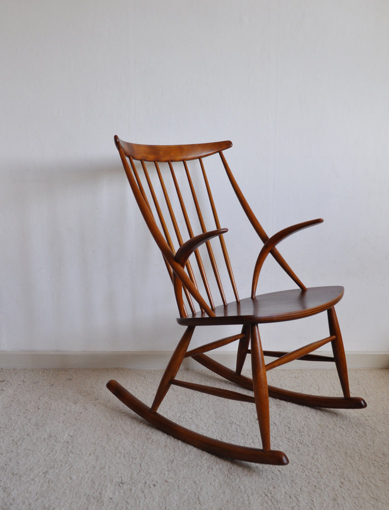 Rocking Chair designed by Illum Wikkelso for N. Eilersen 1958 Studio Njord