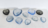 Smaller dishes or ashtrays designed for Holmegaard, 1950s to 1970s