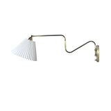 Danish Brass Swing Arm Wall Lamp, 1950s