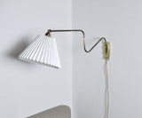 Danish Brass Swing Arm Wall Lamp, 1950s