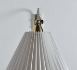 Danish Brass Swing Arm Wall Lamp, 1950s