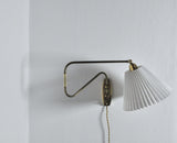 Danish Brass Swing Arm Wall Lamp, 1950s