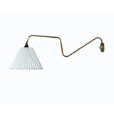 Danish Brass Swing Arm Wall Lamp, 1950s