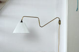 Danish Brass Swing Arm Wall Lamp, 1950s