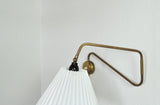 Danish Brass Swing Arm Wall Lamp, 1950s