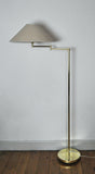 Swedish Adjustable Floor Lamp in Brass Plated Metal from Cottex, 1970s