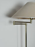 Swedish Adjustable Floor Lamp in Brass Plated Metal from Cottex, 1970s