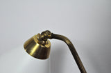 Swedish Table Lamp in Brass and White Metal, EWÅ Värnamo, 1950s