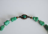 Vintage necklace with genuine turquoise and sterling silver by Erik Poul Fenster, Denmark