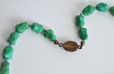 Vintage necklace with genuine turquoise and sterling silver by Erik Poul Fenster, Denmark
