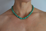 Vintage necklace with genuine turquoise and sterling silver by Erik Poul Fenster, Denmark