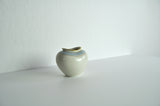 Elegant porcelain vase, light blue and gold on off-white, Denmark 1950s