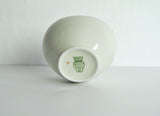 Elegant porcelain vase, light blue and gold on off-white, Denmark 1950s