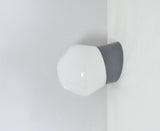 Scandinavian Modern milky white opaline glass wall lamp by Louis Poulsen, Denmark 1960s