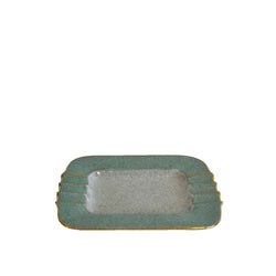 Crackle glaze porcelain ashtray or small dish, 1940s