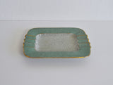 Crackle glaze porcelain ashtray or small dish, 1940s