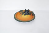 Danish Hand-crafted Art Nouveau Grape Decorated Platter by P. Ipsens Enke