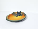 Danish Hand-crafted Art Nouveau Grape Decorated Platter by P. Ipsens Enke