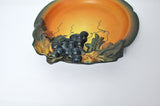 Danish Hand-crafted Art Nouveau Grape Decorated Platter by P. Ipsens Enke