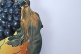 Danish Hand-crafted Art Nouveau Grape Decorated Platter by P. Ipsens Enke