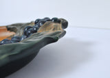 Danish Hand-crafted Art Nouveau Grape Decorated Platter by P. Ipsens Enke