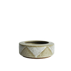 Danish ceramic bowl in white and beige-brown earth tones by Palshus, Denmark 1960s