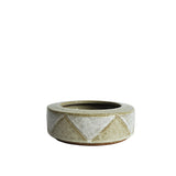 Danish ceramic bowl in white and beige-brown earth tones by Palshus, Denmark 1960s