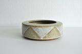 Danish ceramic bowl in white and beige-brown earth tones by Palshus, Denmark 1960s