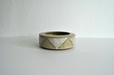 Danish ceramic bowl in white and beige-brown earth tones by Palshus, Denmark 1960s