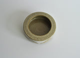 Danish ceramic bowl in white and beige-brown earth tones by Palshus, Denmark 1960s