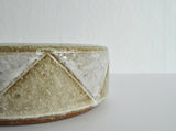 Danish ceramic bowl in white and beige-brown earth tones by Palshus, Denmark 1960s