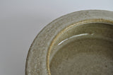 Danish ceramic bowl in white and beige-brown earth tones by Palshus, Denmark 1960s