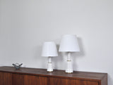 Classic Danish Heiberg table lamps in porcelain