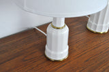 Classic Danish Heiberg table lamps in porcelain