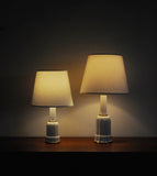 Classic Danish Heiberg table lamps in porcelain