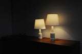 Classic Danish Heiberg table lamps in porcelain