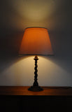 Vintage Oak Wood Barley Twist Table Lamp