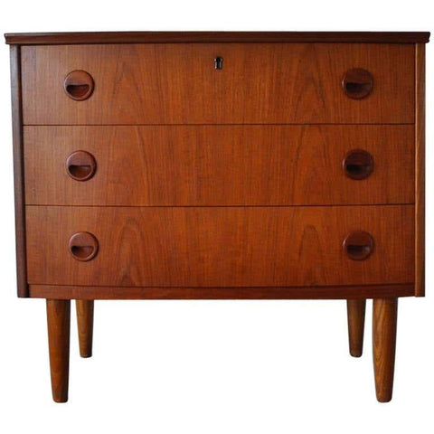 Danish Modern chest of drawers in teak veneer with three drawers