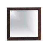 Rare swedish rosewood mirror with silver detail by Uno & Östen Kristiansson