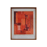 Lithography in reds and orange colours by Hugo de Soto
