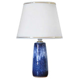 Glazed ceramic table lamp from Valholm, Denmark