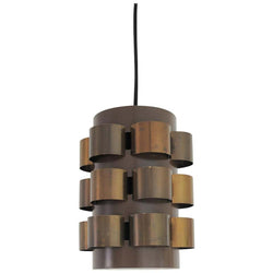 Danish lamp with beautifully patinated brass elements, design by Werner Schou for Coronell