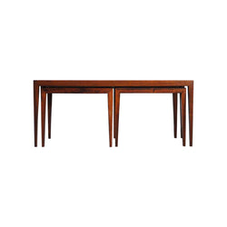 Rosewood Severin Hansen Nesting Tables by Haslev Møbelsnedkeri in Denmark