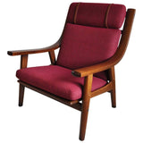 Hans Wegner Lounge Chair in stained oak, Getama Denmark, 1970s