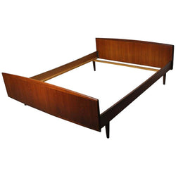 Danish Modern teak double bed, 1960s