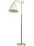 Art deco floor lamp in brass and browned brass with original shade