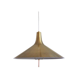 Danish Midcentury Modern Chandelier in brass by Th. Valentiner, 1950s in the style of Paavo Tynell