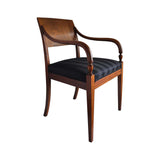 Danish Empire Armchair in mahogany with birch inlays